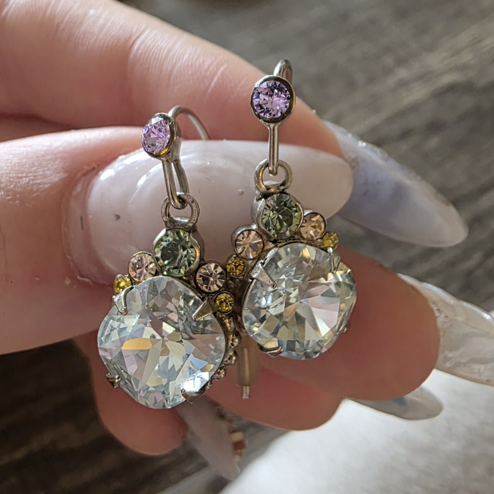 Sorrelli Crystal Envy Teardrop Earrings with Intricate Design